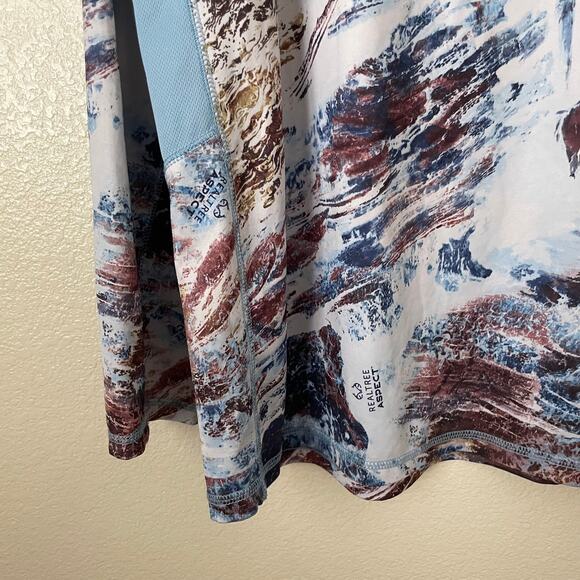 Realtree Shirt Men XL Blue Fishing Aspect Base Layer Camo Outdoor Gorpcore Y2K - Picture 5 of 11
